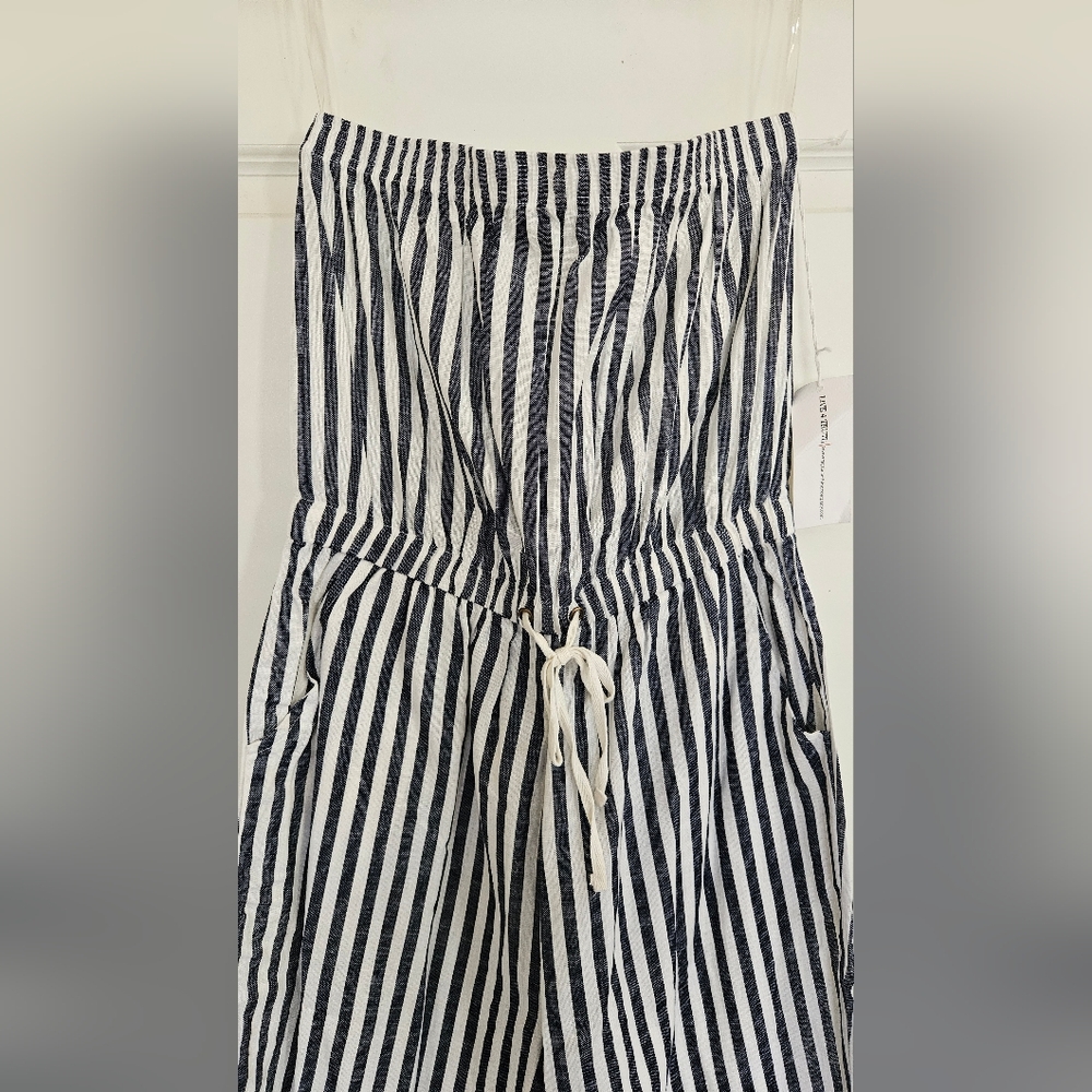 BNWT Striped Navy & White Sleeveless Pant-Suit - Picture 3 of 7